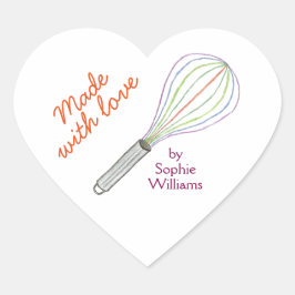 Made With Love baking stickers baking label