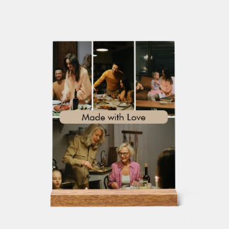 Made with Love Custom Family Photo Acrylic Sign Acrylschild