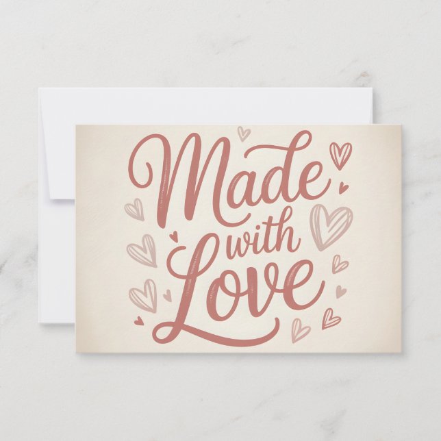 Made with Love Insert Thank You Card Dankeskarte (Vorderseite)