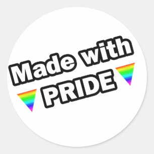 Made with Pride Runder Aufkleber