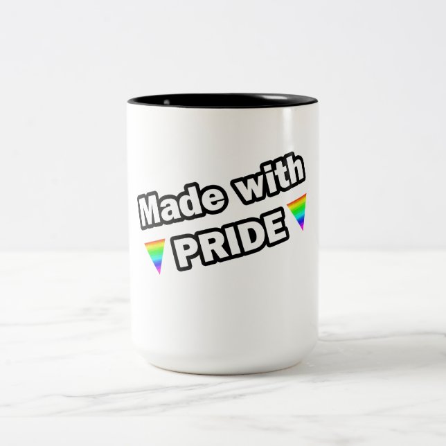 Made with Pride Zweifarbige Tasse (Mittel)