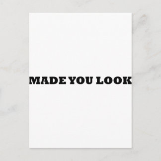 Made you look comedy postkarte