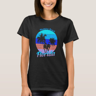 Madeira Beach Florida Retro Tropische Palmen Va T-Shirt