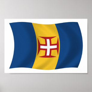 Madeira Flagge Poster Druck