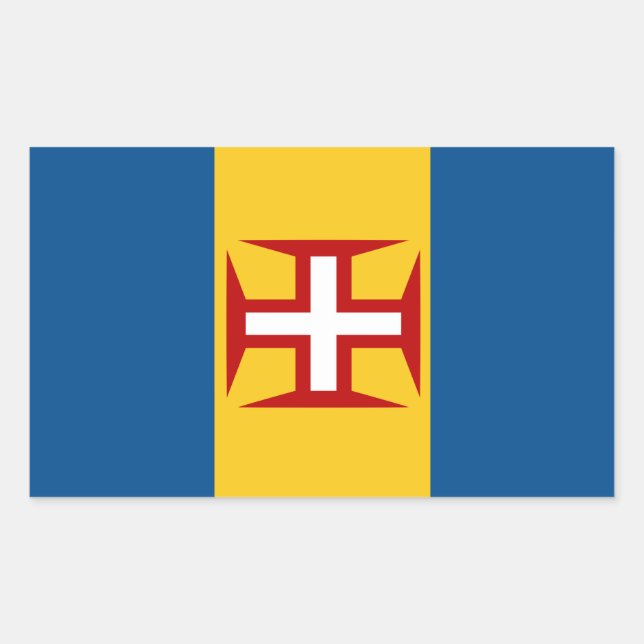 Madeira-Flagge Rechteckiger Aufkleber (Vorderseite)