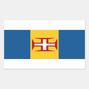 Madeira-Flagge Rechteckiger Aufkleber