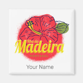 Madeira Hibisken Blume Island Portugal Souvenir Magnet