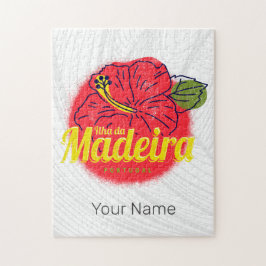 Madeira Hibisken Blume Island Portugal Souvenir Puzzle