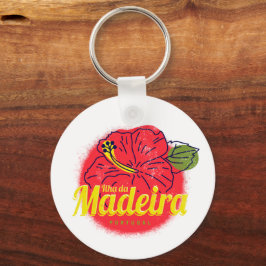 Madeira Hibisken Blume Island Portugal Souvenir Schlüsselanhänger