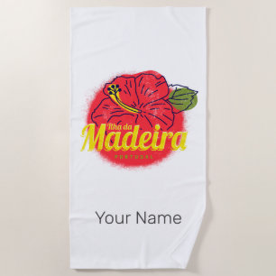 Madeira Hibisken Blume Island Portugal Souvenir Strandtuch