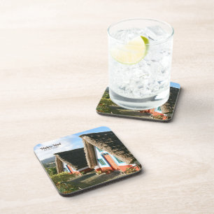 Madeira Island Foto mit typischen Häusern, Portuga Getränkeuntersetzer