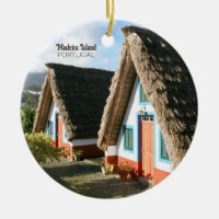 Madeira Island Foto mit typischen Häusern, Portuga