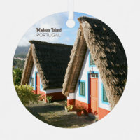 Madeira Island Foto mit typischen Häusern, Portuga