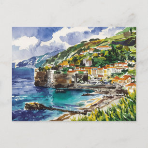 Madeira Portugal Aquarellmalerei Postkarte