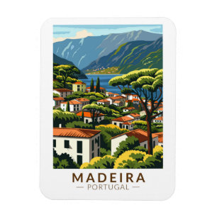 Madeira Portugal Insel Reisen Art Vintag Magnet