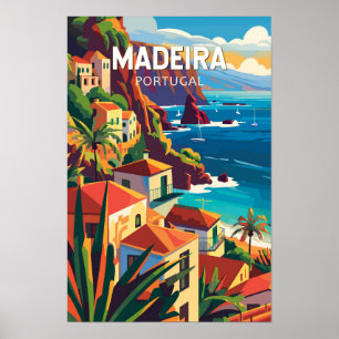 Madeira Portugal Reise Kunst Vintage Poster
