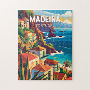 Madeira Portugal Reise Kunst Vintage Puzzle