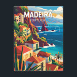 Madeira Portugal Reisen Art Vintag Postkarte<br><div class="desc">Madeira Retrovektor-Reisedesign. Madeira,  eine autonome Region Portugals,  ist ein Archipel mit vier Inseln vor der Nordwestküste Afrikas. Es ist bekannt für seinen berühmten Wein und das warme,  subtropische Klima.</div>