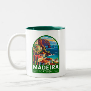 Madeira Portugal Reisen Art Vintag Zweifarbige Tasse