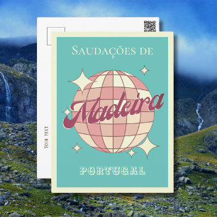 Madeira Portugal Urlaub Retro Vintage Postkarte