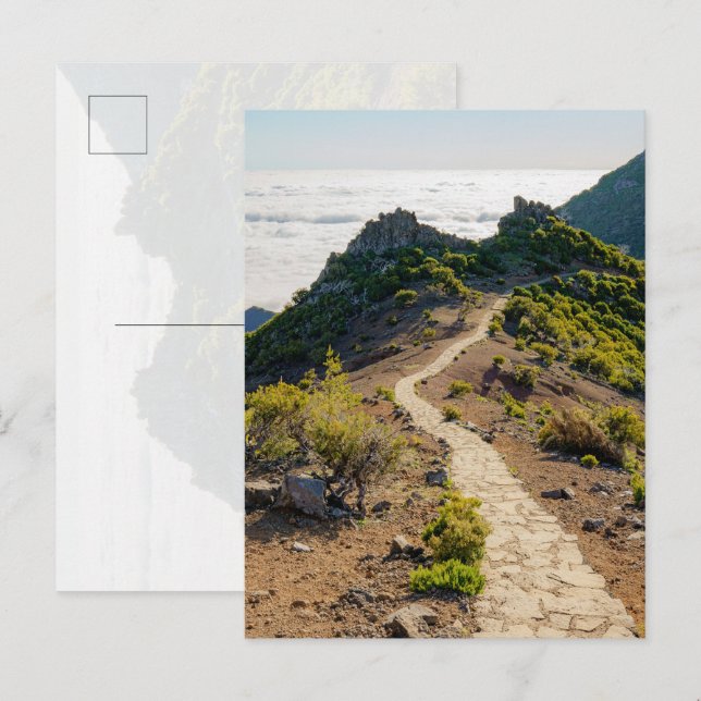 Madeira PR 1.2 hike to Pico Ruivo Postkarte (Vorne/Hinten)