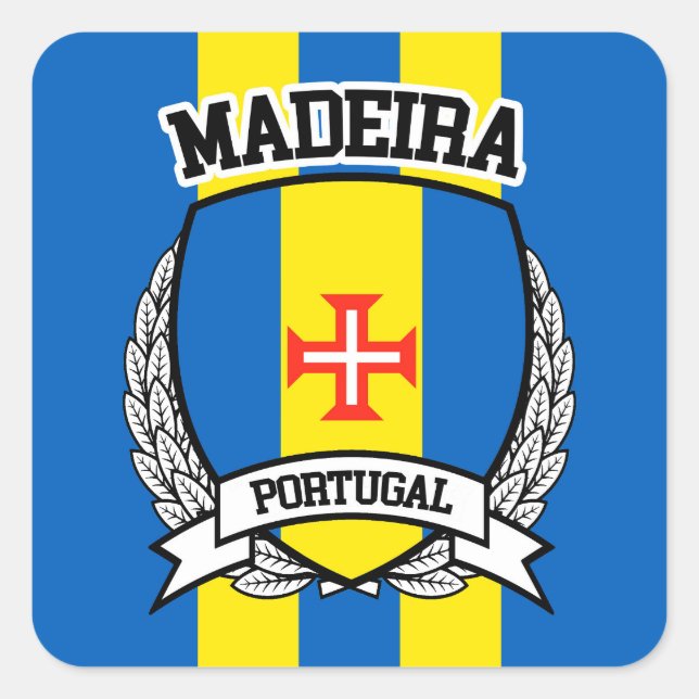Madeira Quadratischer Aufkleber (Vorderseite)