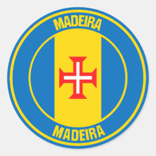 Madeira-RundEmblem Runder Aufkleber