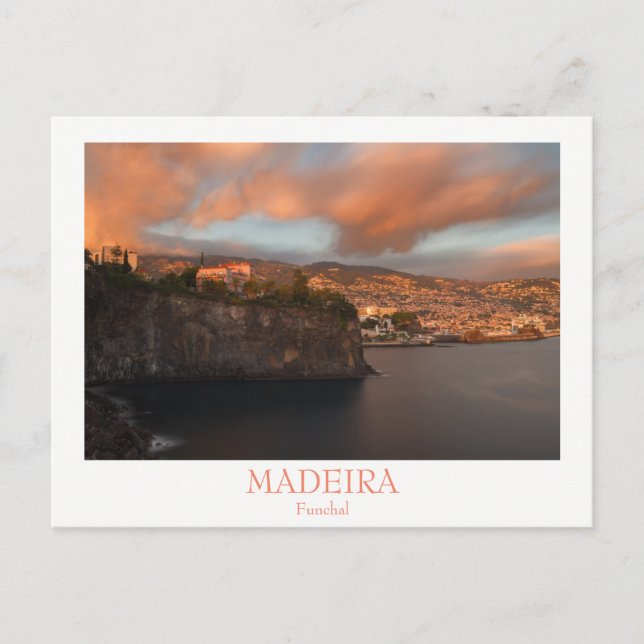 Madeira - Stadt Funchal Postkarte mit Text (Vorderseite)