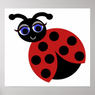 Madeleine LadyBug Toon Print Poster