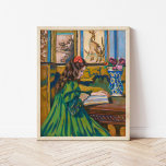 Madeleine Reading | Armand Guillaumin Poster<br><div class="desc">Madeleine Guillaumin Lisant (1898) | Originelle Kunstwerke des französischen impressionistischen Malers und Lithographen Armand Guillaumin (1841-1927). Das Stück zeigt ein junges Mädchen in einem grünen Kleid und einem roten Haarbogen, der an einem Tisch sitzt und ein Buch liest. Verwenden Sie die Entwurfstools, um einen benutzerdefinierten Text hinzuzufügen oder das Bild...</div>