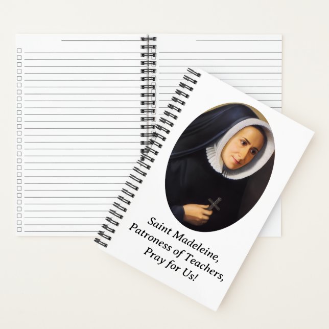 Madeleine Schutzheilige der Lehrer Notizbuch (Innen)