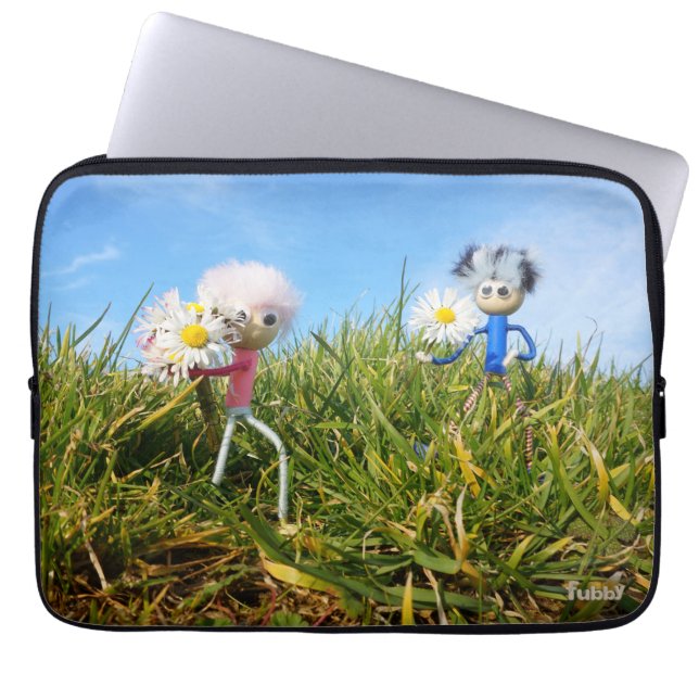 Madeliefjes plukkende fubby's.     laptopschutzhülle (Vorderseite)