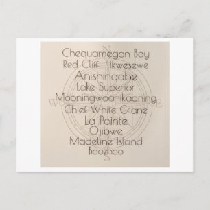 Madeline Island Wörter Postkarte