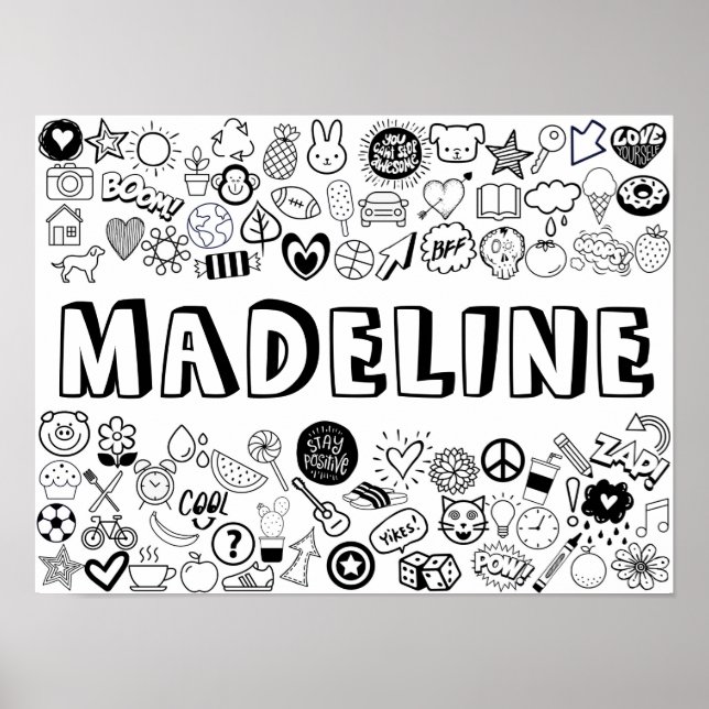 "MADELINE" - Kontur-Design Poster (Vorne)