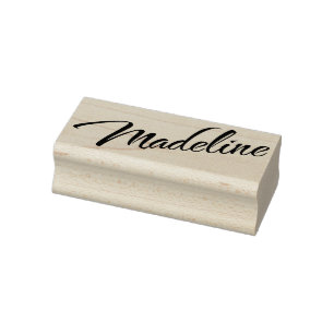 Madeline Name Cursive dekorative Skript-Schriftart Gummistempel