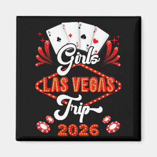 Mädels Las Vegas Reise 2026 Familien-Squad Urlaub Magnet