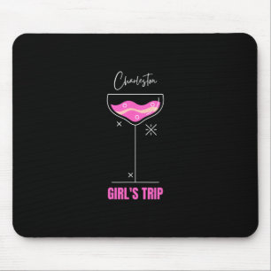 Mädels Reise Strand Getränk Charleston South Carol Mousepad