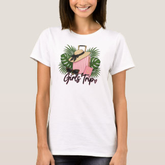 Mädels-Reise-Urlaub-T-Shirt mit Koffern T-Shirt
