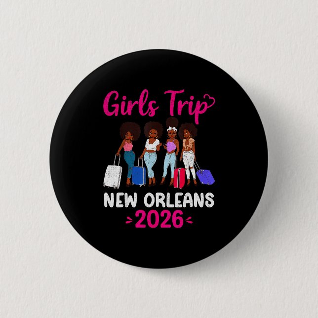 Mädelsreise New Orleans 2026 Squad passendes Outfi Button (Vorderseite)