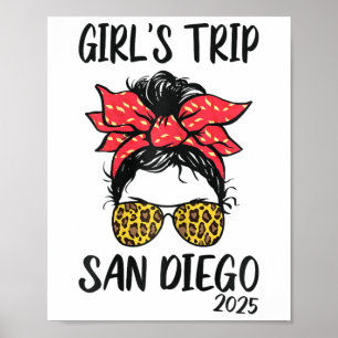 Mädelsreise San Diego 2025 Urlaub Mädchen-Wochenen Poster