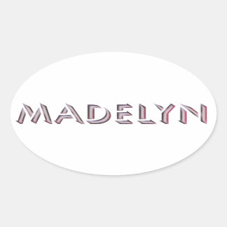 Madelyn-Aufkleber Ovaler Aufkleber