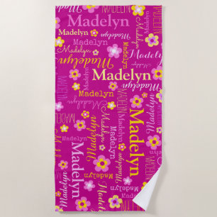 Madelyn Blumen-Namensbadetuch Strandtuch