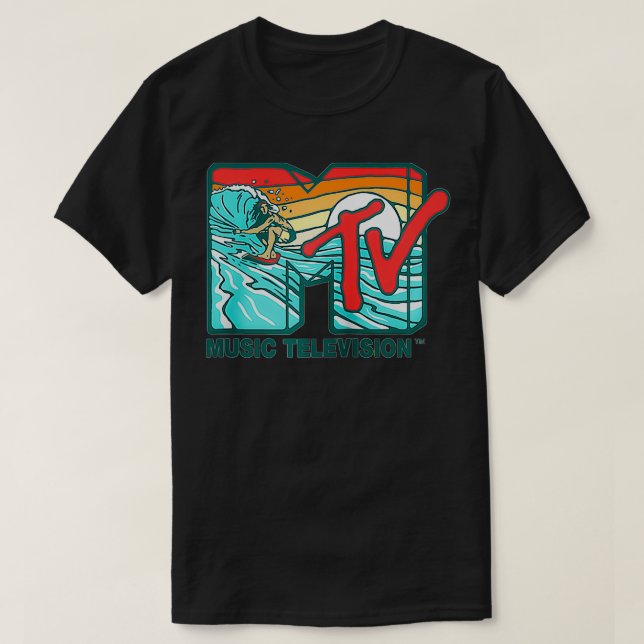Mademark x MTV - MTV Catch a Wave MTV Surfer Logo  T-Shirt (Design vorne)