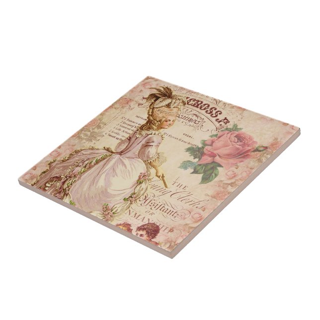 Mademoiselle-Couturen Fliese (Seite)