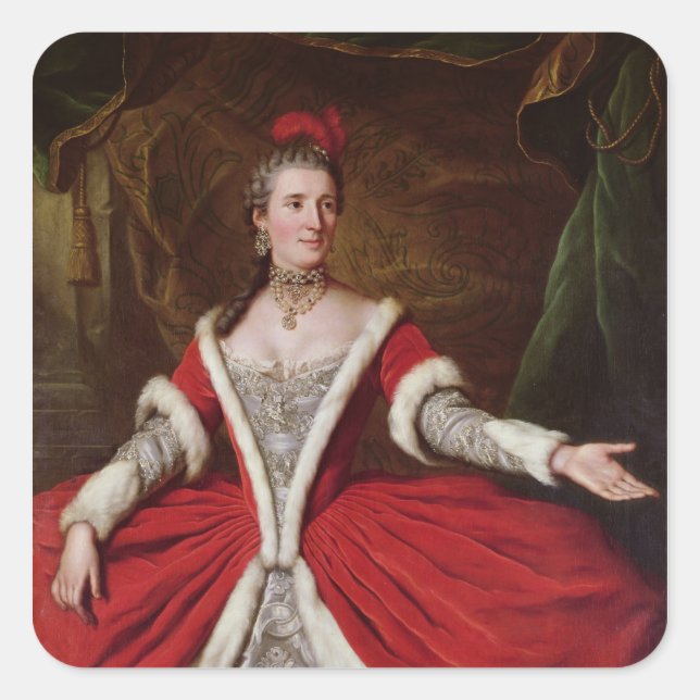 Mademoiselle Dumesnil Quadratischer Aufkleber (Vorderseite)