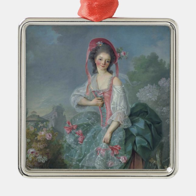Mademoiselle Guimard (von Jacques-Louis David) Ornament Aus Metall (Vorne)