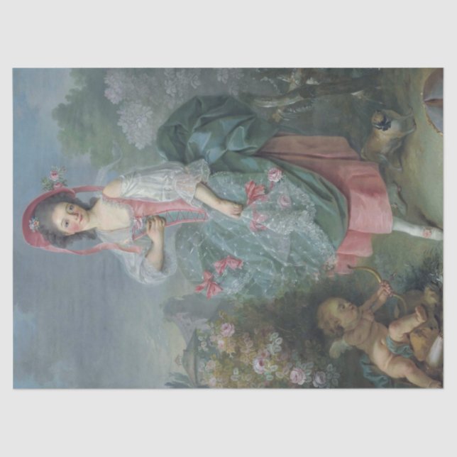 Mademoiselle Guimard (von Jacques-Louis David) Seidenpapier (Vorderseite)