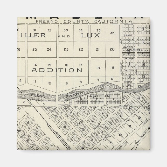 Madera Landkreis, Kalifornien 3 Magnet (Vorne)