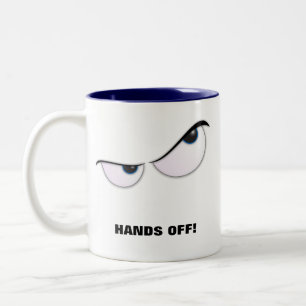 MadEyes, HÄNDE WEG! Zweifarbige Tasse