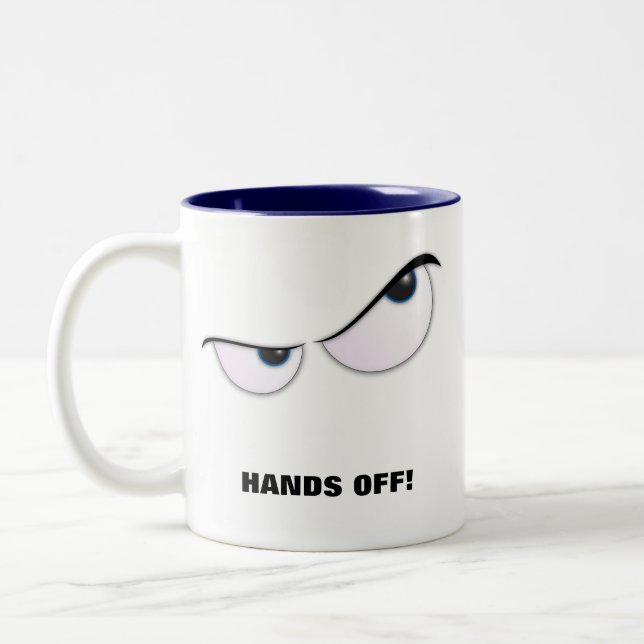 MadEyes, HÄNDE WEG! Zweifarbige Tasse (Links)